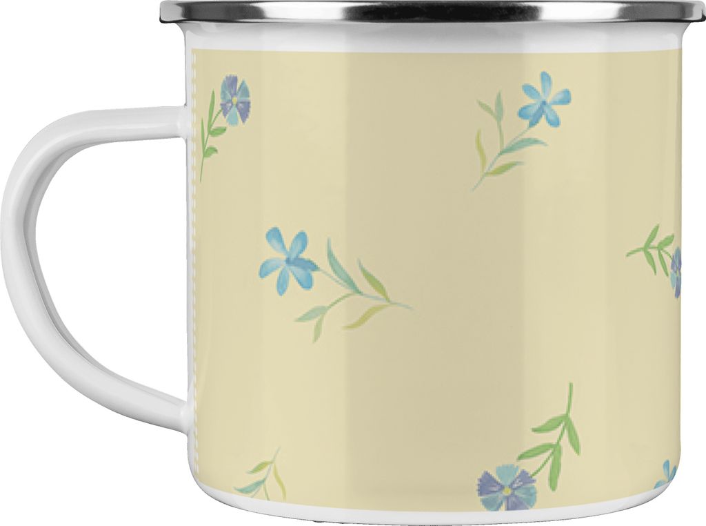 Mr. & Mrs. Panda Teetasse Ostern Frühstück - Blumig - Geschenk, Emaille Becher, Motivtasse, Küken, Haferl, Pott, Tasse, Frühling, Ostergrüße,...