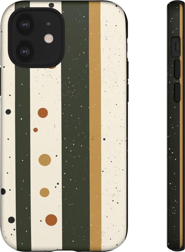 Retro-Streifen und Punkte – Hülle Kompatibel mit iPhone 12