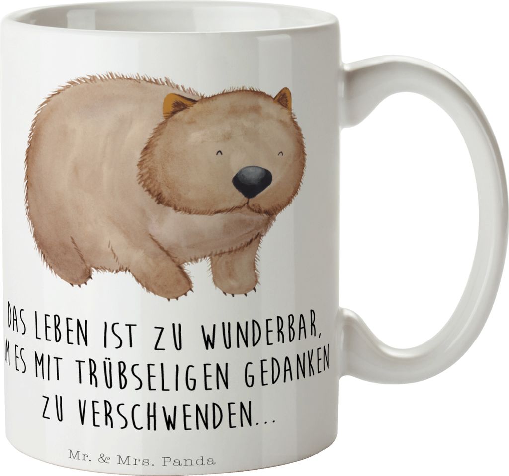 Mr. & Mrs. Panda Becher Wombat - Weiß - Geschenk, Produktbild 