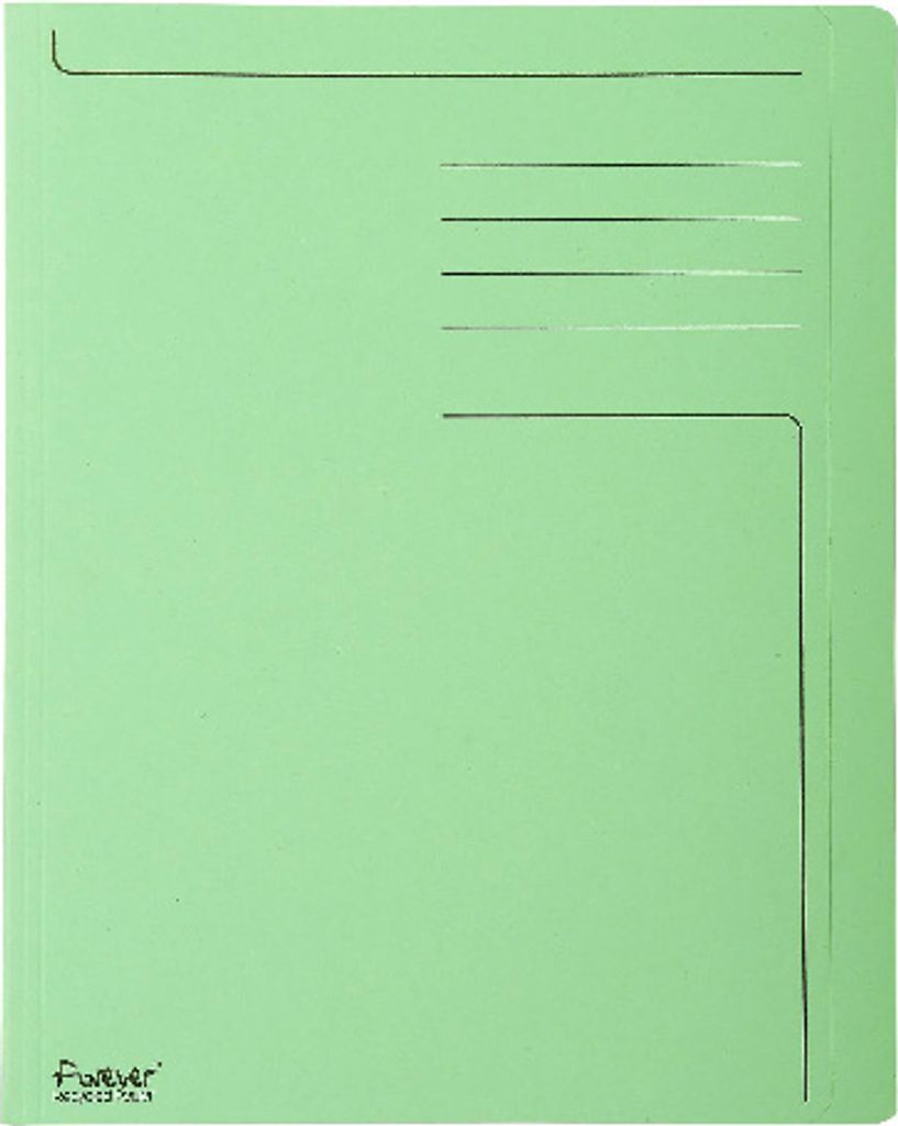 Exacompta 100x 100er Aktendeckel RC Karton 280g Forever, A4 Intensivgrün 441013E