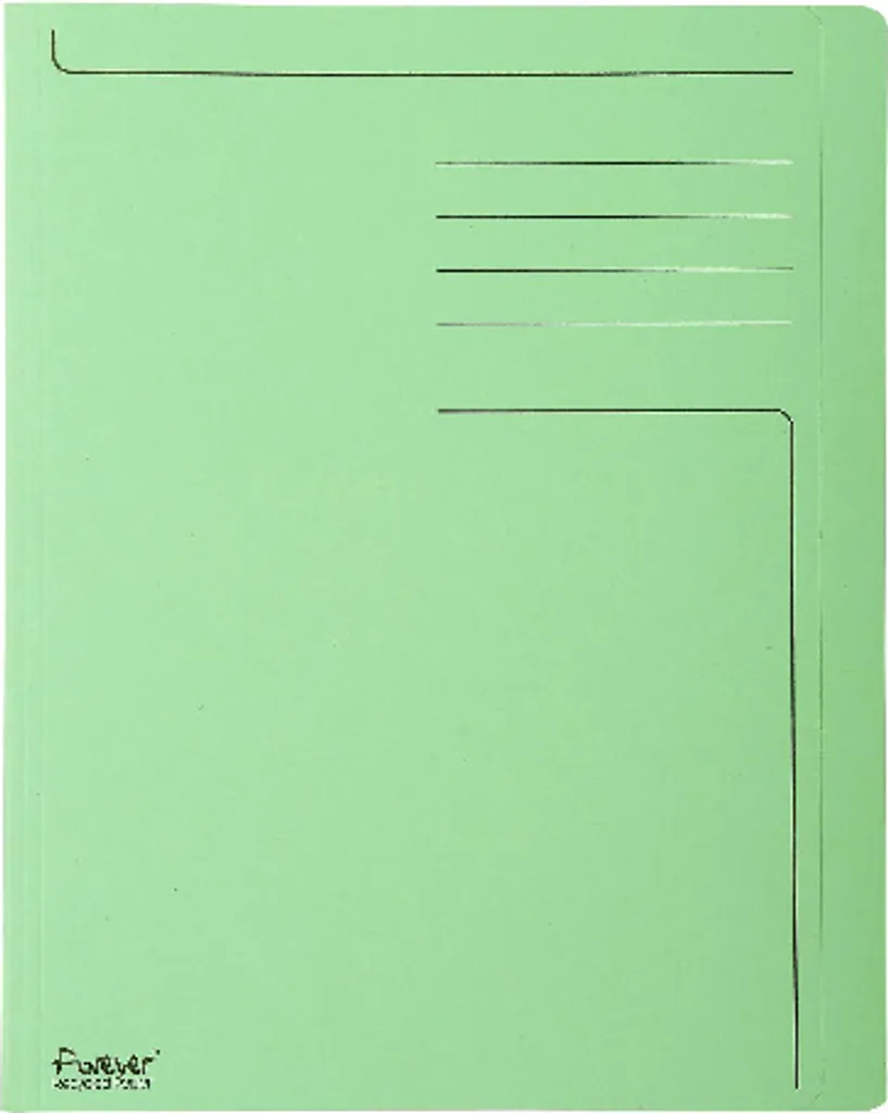 Chemises 280g Exacompta Forever A4, Carton Recyclé Vert Intense