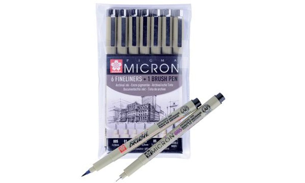 SAKURA Fineliner PIGMA MICRON 6+1 Etui schwarz