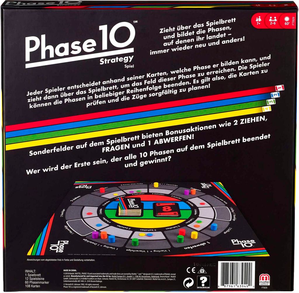 Mattel Games Phase 10 Strategy Brettspiel, Produktbild 5