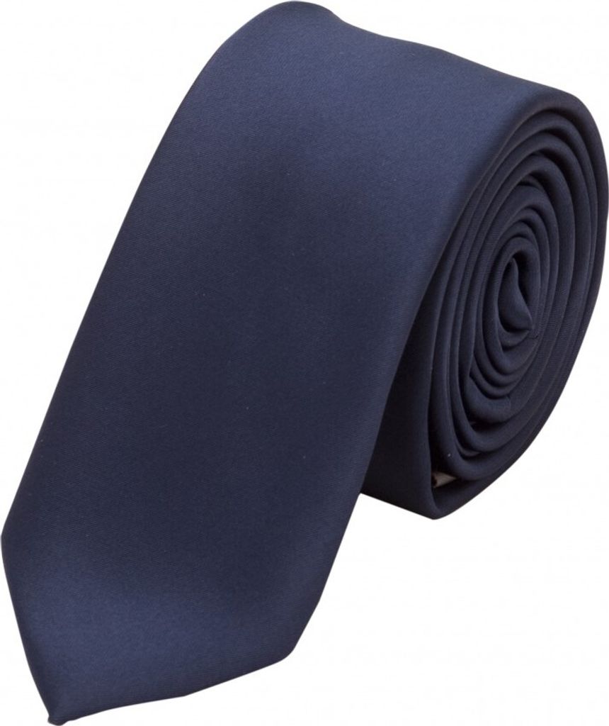 Fabio Farini - 1 Stück einfarbige Herren Schlips - Unicolor Krawatte in 6cm oder 8cm Breite Schmal (6cm), Dunkelblau perfekt als Geschenk