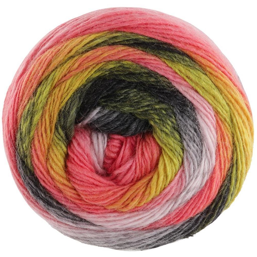 Lana Grossa - Meilenweit 100g Color Mix Multi 8013 helloliv Produktbild 