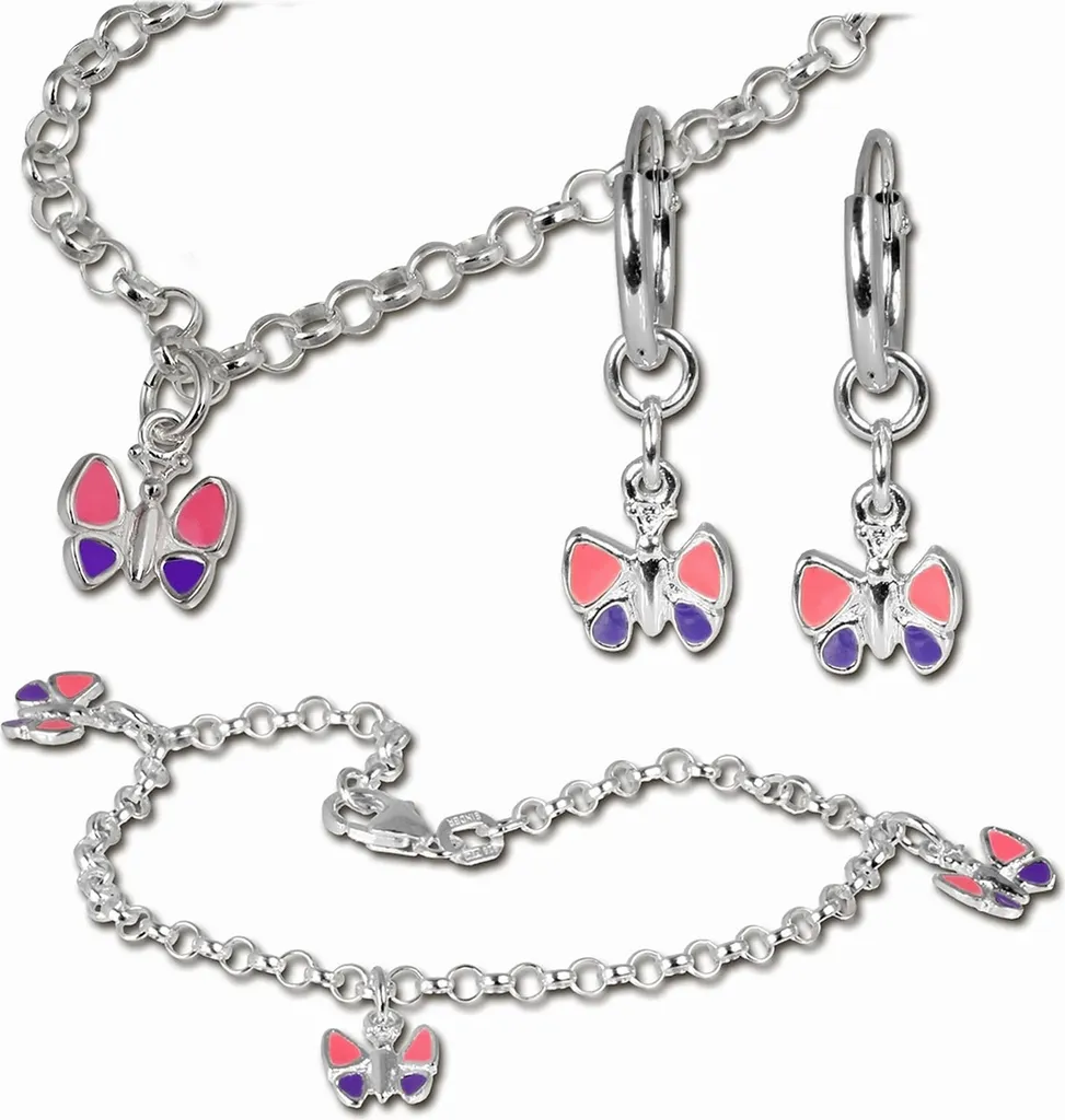 Bijoux hypoallergéniques enfant : Parure Argent 925 Papillon Teenie-Weenie