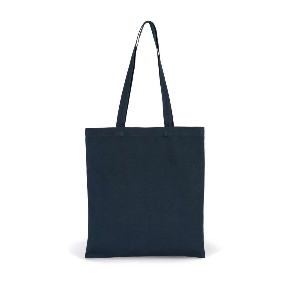 Kimood Shopper Bag Baumwolle Schultertasche Einkaufstasche Tasche, Größe:U, Farbe:Navy Blau