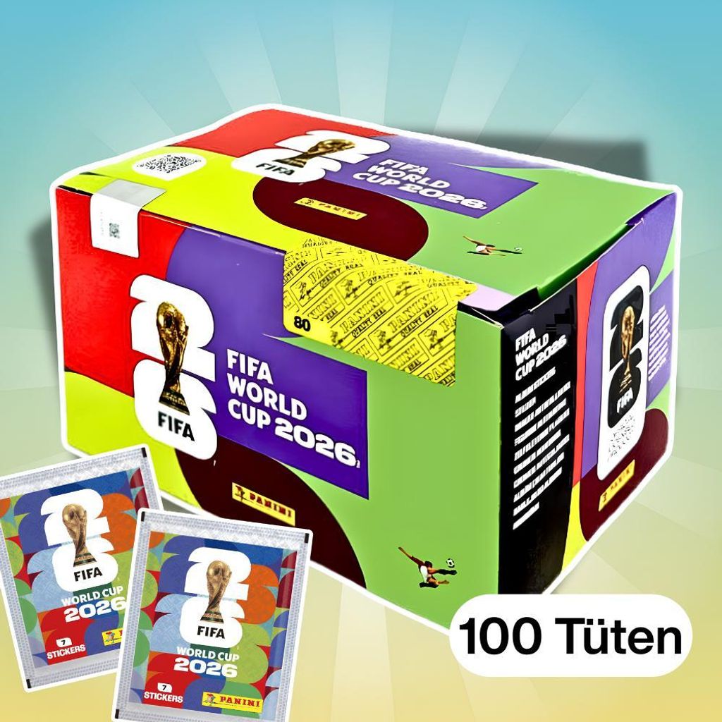 Panini FIFA World Cup 2026 Sticker Display – 100 Tüten mit Produktbild 