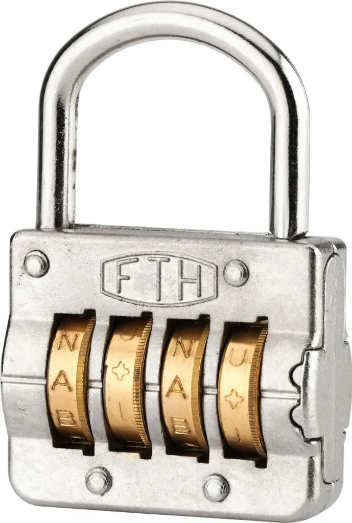Cadenas à combinaison M54 THIRARD - Serrure à 4 lettres intérieur 43mm