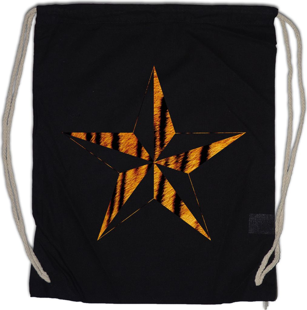 Urban Backwoods Tiger Nautical Star, Turnbeutel, Farbe: Schwarz