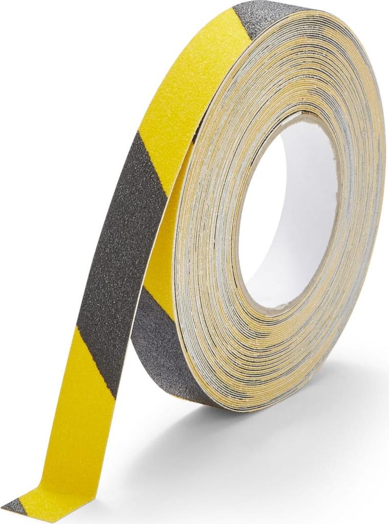 Anti - Rutsch - Warnband Gelb & Schwarz 25 mm x 18.3 m x - Gelb & Schwarz - Anti - Rutsch - Polyvinyl chloride (PVC) - 0,95 mm - In - & Outdoor - N...