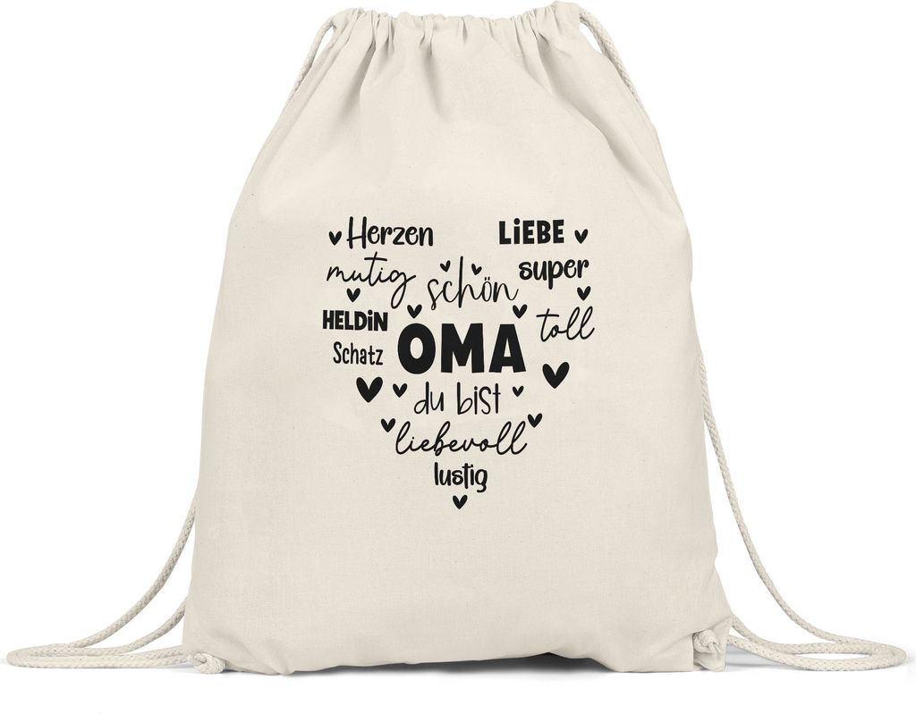 Oma Turnbeutel Gymsack Muttertag Geschenk Beste Oma der Welt Danksagung Großmutter