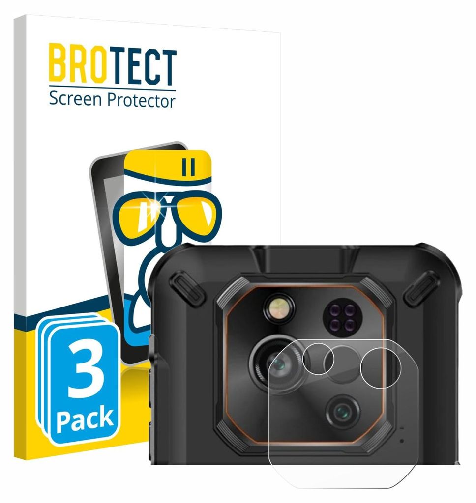 3x BROTECT Schutzglas für Ulefone RugOne Xever 7 Pro (NUR Kameraschutz) Schutzfolie Panzer Folie Glas Display Schutz klar