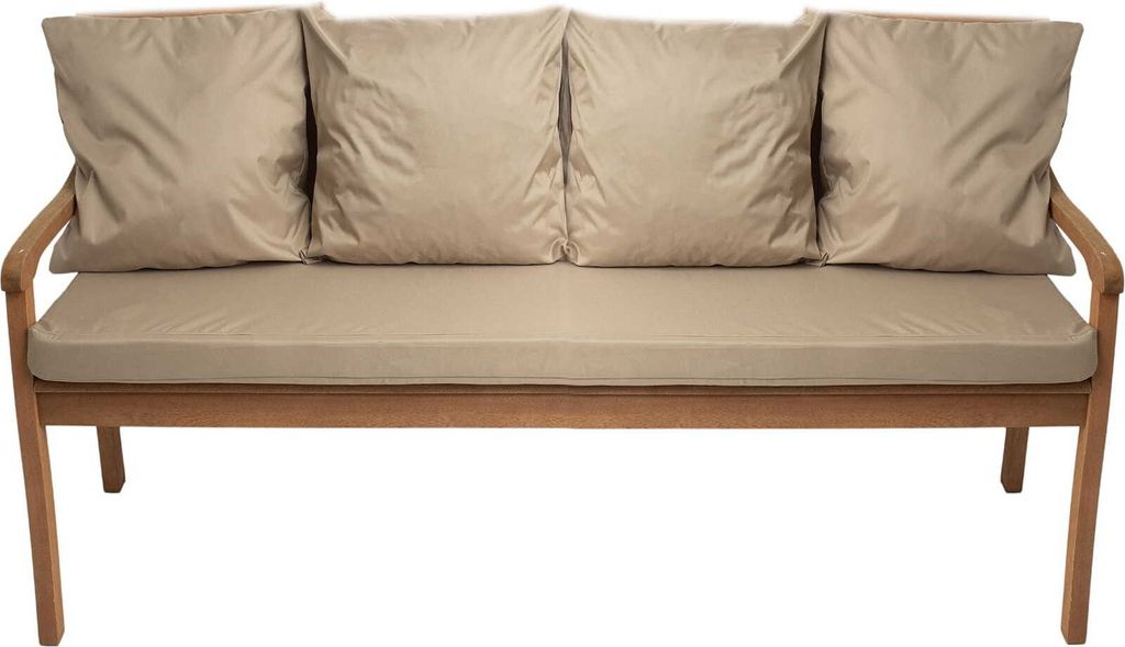 Coussins pour banc de jardin Beige| Assise 170x50x7 + Image du produit 