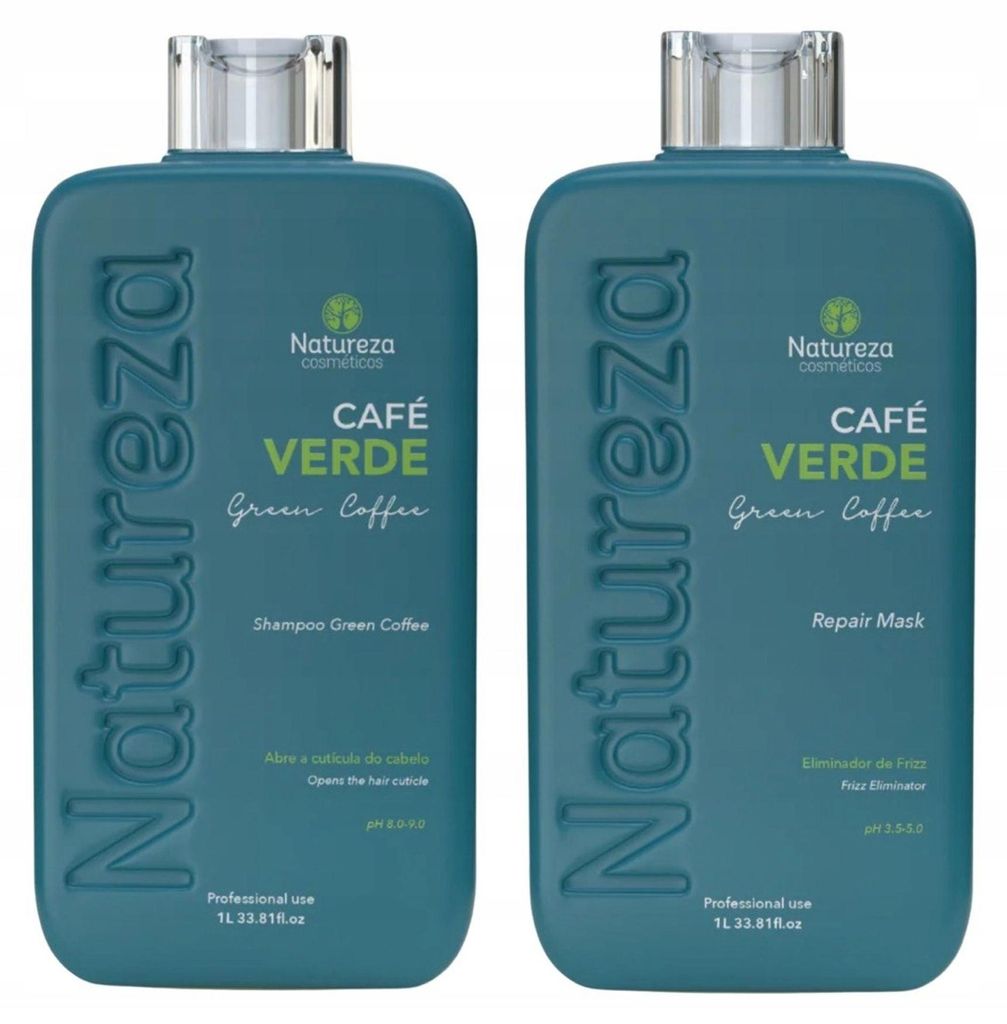 Natureza Set Cafe Verde Para Alisado Con Keratina 2X1000Ml Imagen del producto 