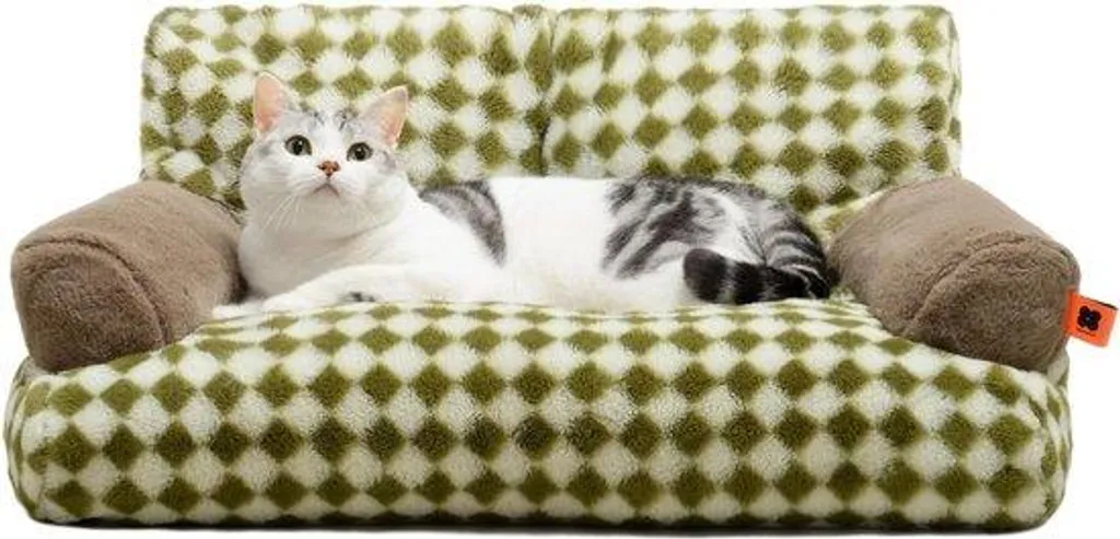 Banquette de repos pour chat - Lit gris protecteur pour animal de salon
