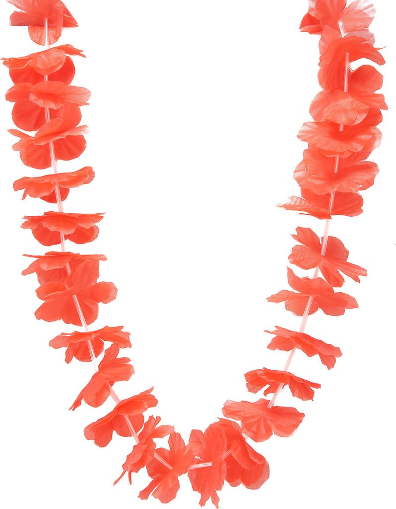Hawaii Blumenkette Kostüm-Accessoire rot - Einheitsgröße Produktbild 