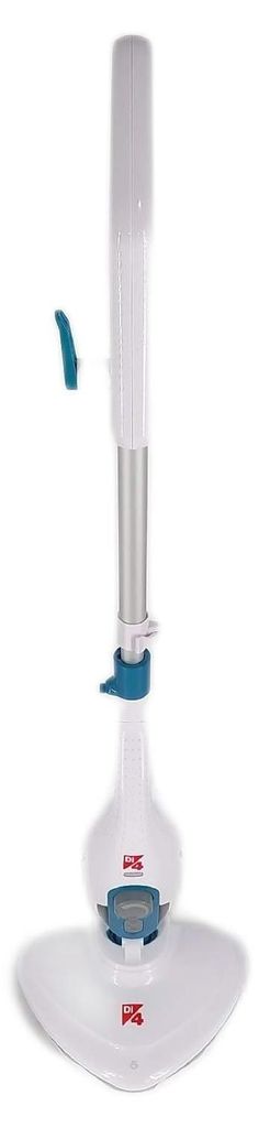 A white steam mop on a white background.
