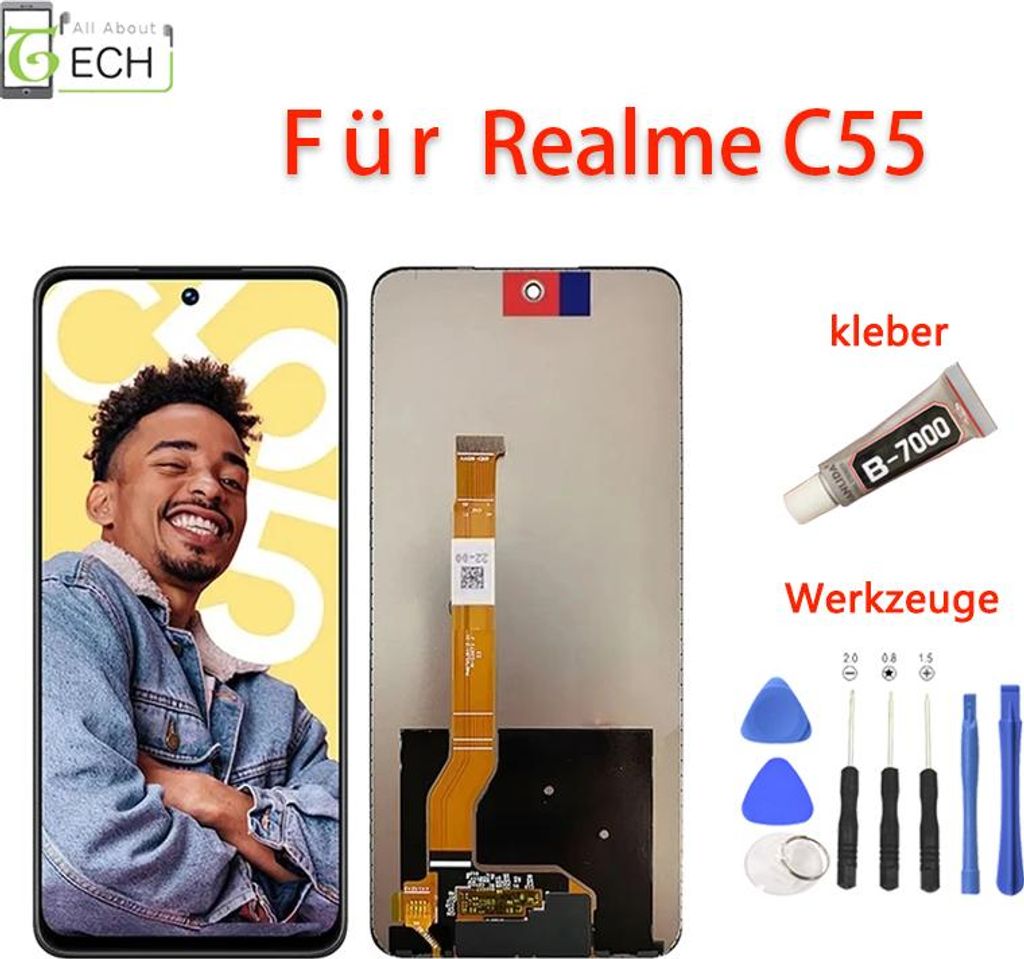 Für Oppo Realme C55 RMX3710 LCD Display Touchscreen Produktbild 
