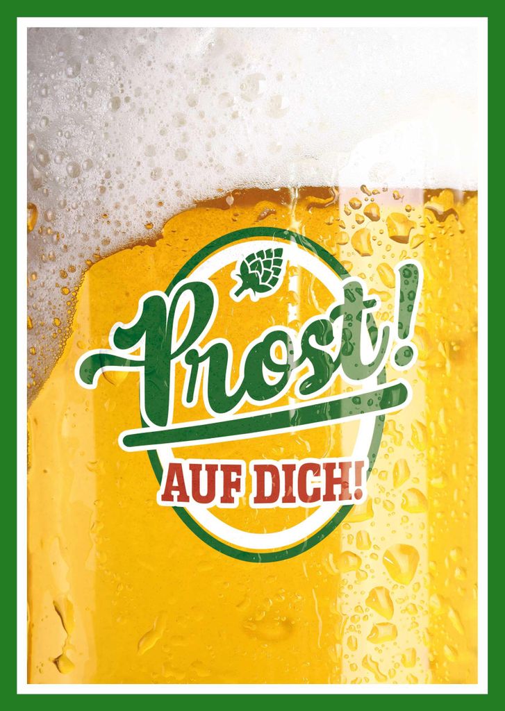 Geburtstag Musikkarte Soundkarte A5 Bier Prost, Song Kaum zu glauben