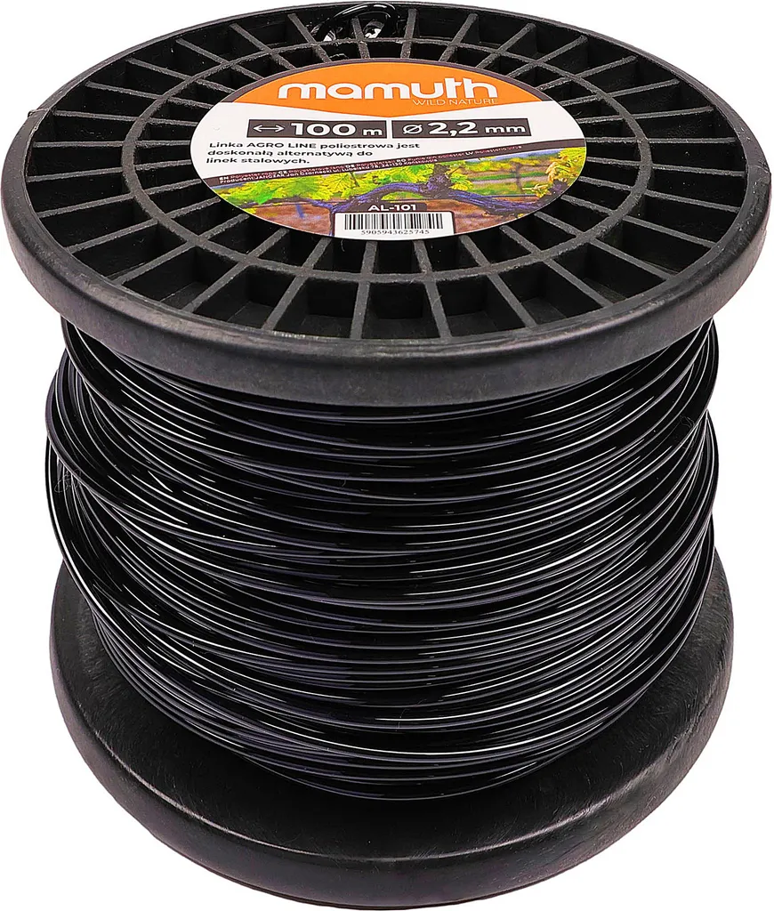 MAMUTH AGRO LINE Filo Nero PET 2,2mm 100m per Giardino e Orto