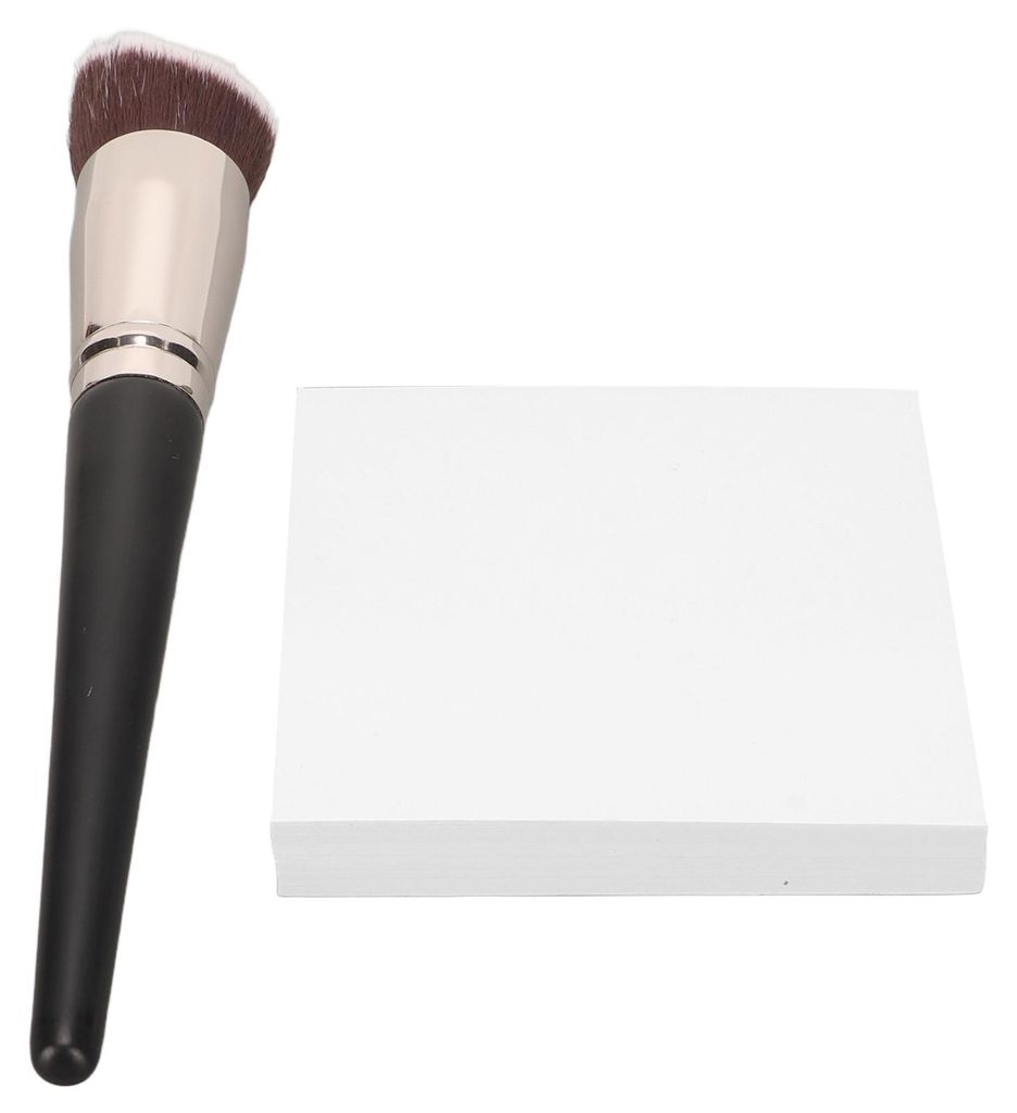 Make-up-Palette, Papierpinsel-Set, schräg geformt, doppelseitig, geeignet für Concealer, Nagellack und mehr.