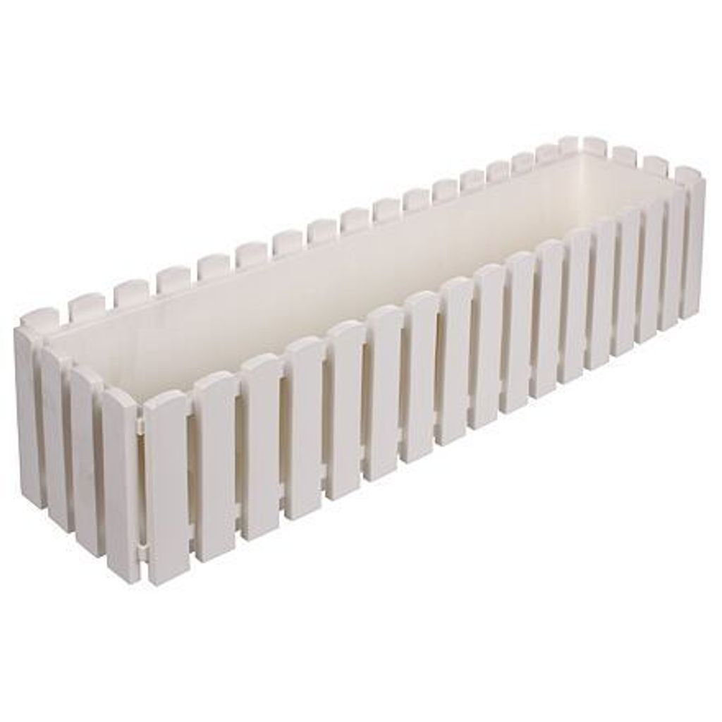 Blumenkasten weiß 75x18,5cm Pflanzkasten Balkonkasten Produktbild 