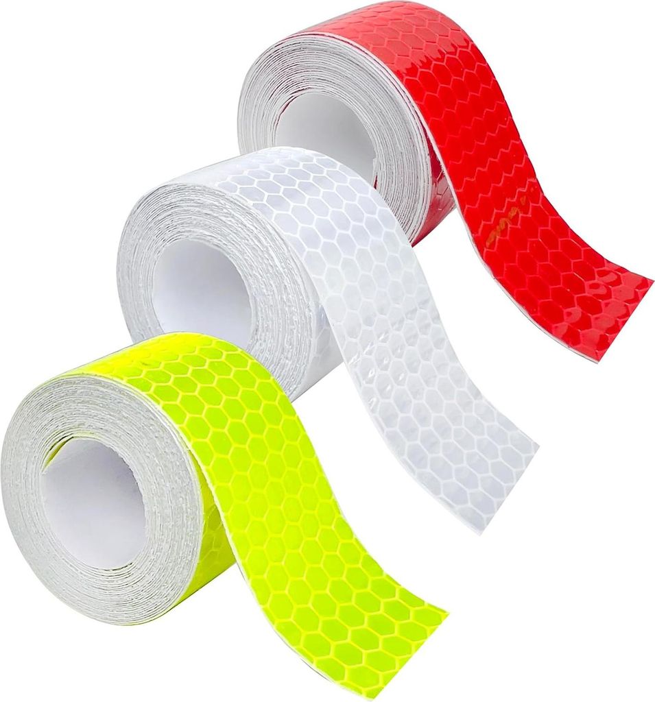 Reflektorband Selbstklebend Zuschneidbar Reflektoren Aufkleber, 3 Rollen Zuschneidbar Reflektor Aufkleber, Reflektierendes Klebeband Starke Reflektion