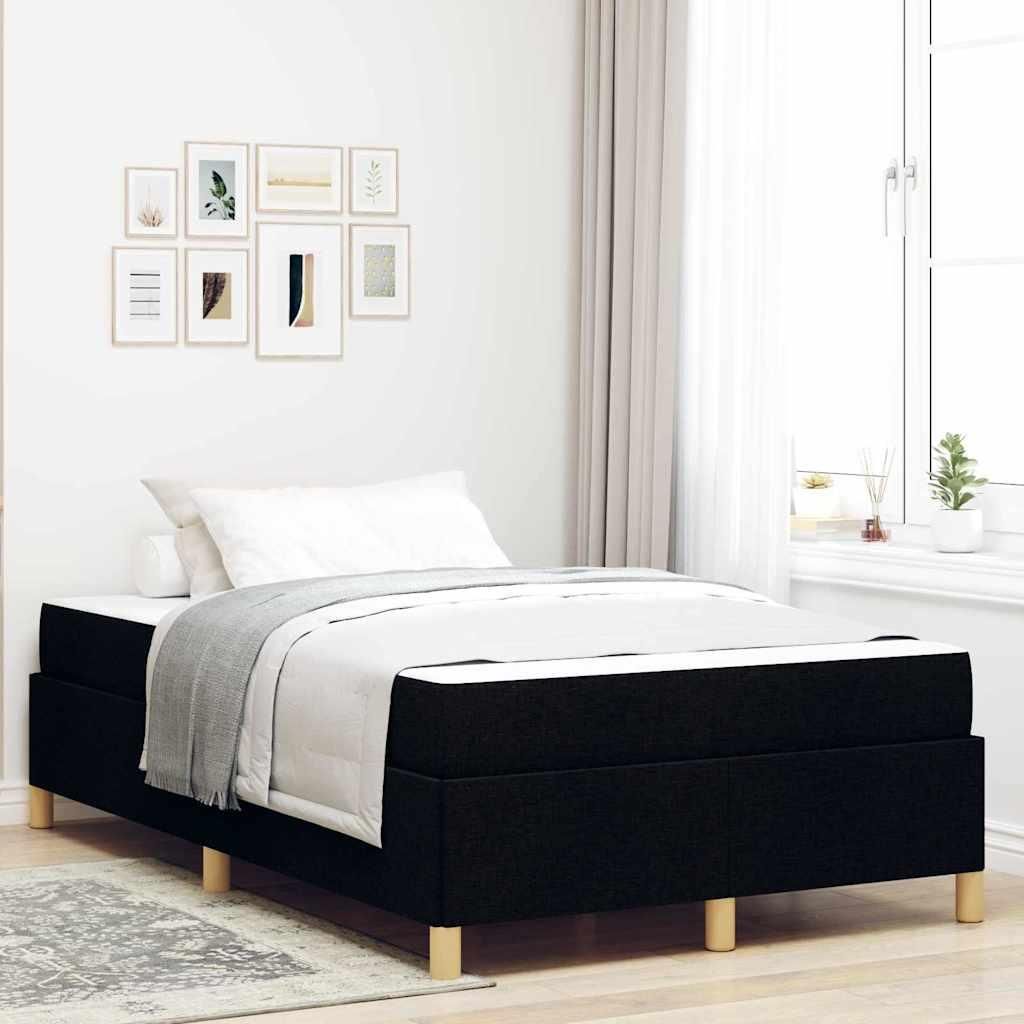 Maison Exclusive - Bettrahmen mit Matratze Schwarz 120 x 190 cm Stoff