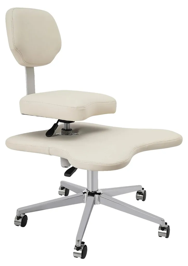 Siège de bureau design blanc réglable - Fauteuil de travail ergonomique