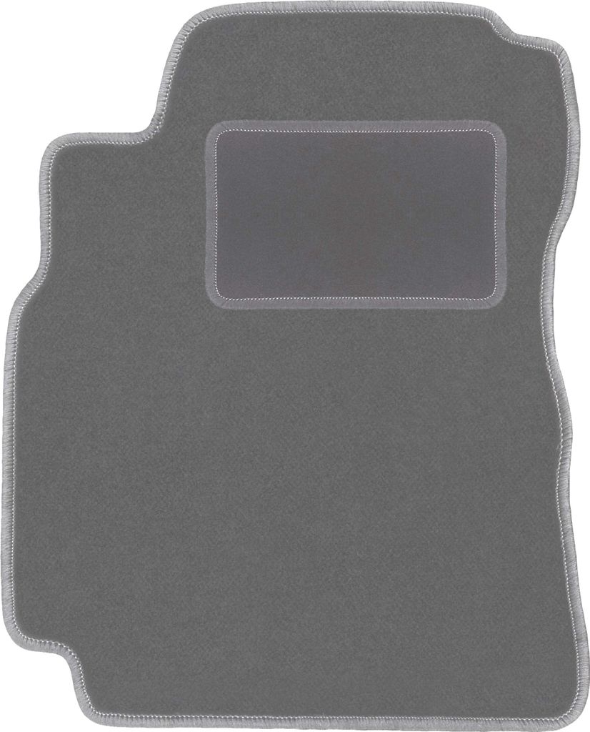 Fahrerfußmatte Velours graphit passend für Nissan Primera P12 (2001-2007, Kombi, Limousine, Liftback) – mit Befestigungen – passgenau
