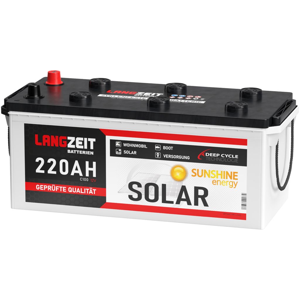Solarbatterie 120Ah 12V Versorgungsbatterie Wohnmobil Batterie