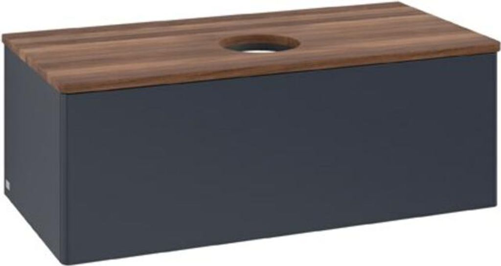 V&B Waschtischunterschrank ohne Frontstruktur Antao 100x36x50cm, WBP w. wal, md bl. m Lac