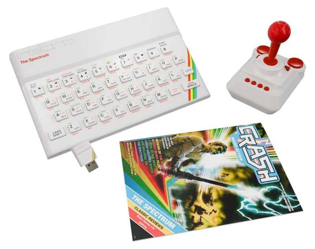 Console The Spectrum White Edition PLAION - Clavier Tactile et Jeux 8 Bits