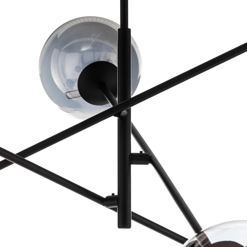 Lustre Emibig LINEAR 6 BLACK/GRAPHITE 1167/6 - Plafonnier 6xE14 40W Noir - 10