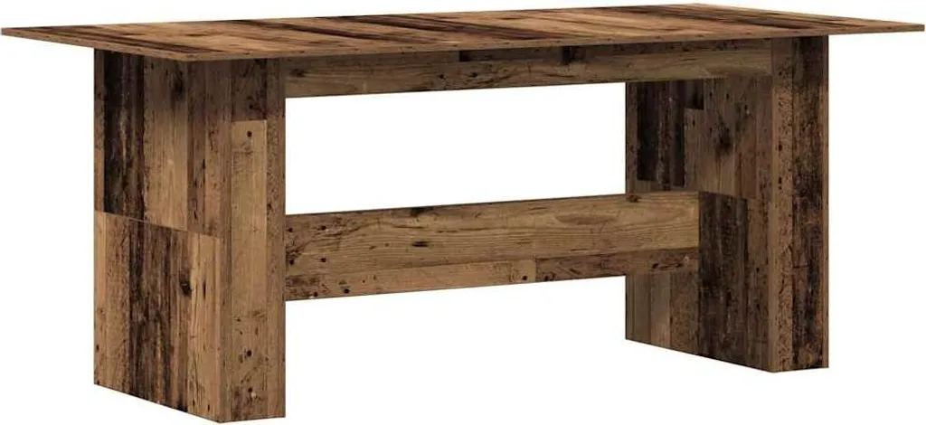 vidaXL Table de salle à manger aspect bois ancien 180x90x76 cm stable