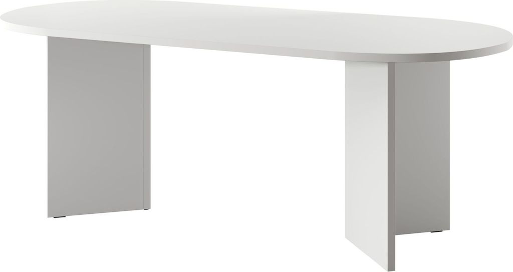 Selsey OVO - Esstisch oval, Weiß, 90x204 cm Produktbild 