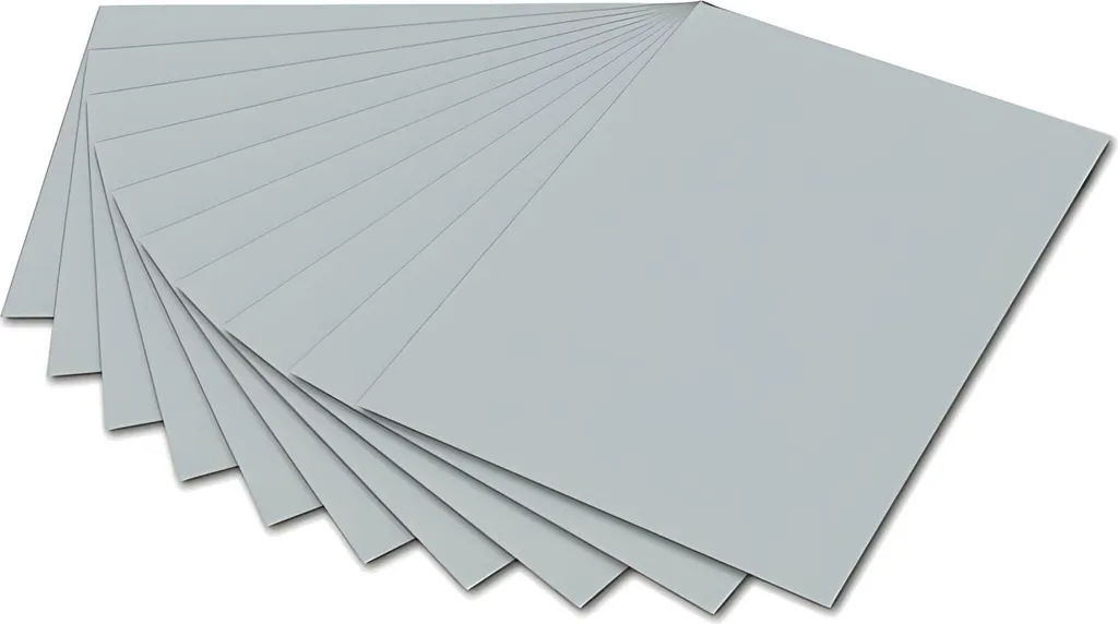 Folia Cartoncino Fotografico 300g Argento Opaco 50x70cm 10 Fogli