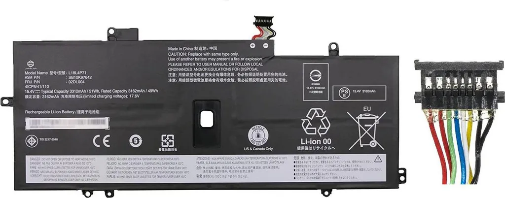 Batterie pour Lenovo ThinkPad X1 Carbon G7 G8 : Autonomie Retrouvée