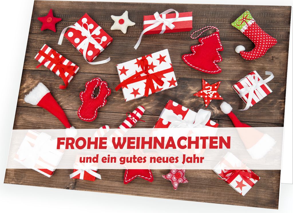 Weihnachtskarte Weihnachtssymbole mit passendem Umschlag 10x Karte 10x Umschlag