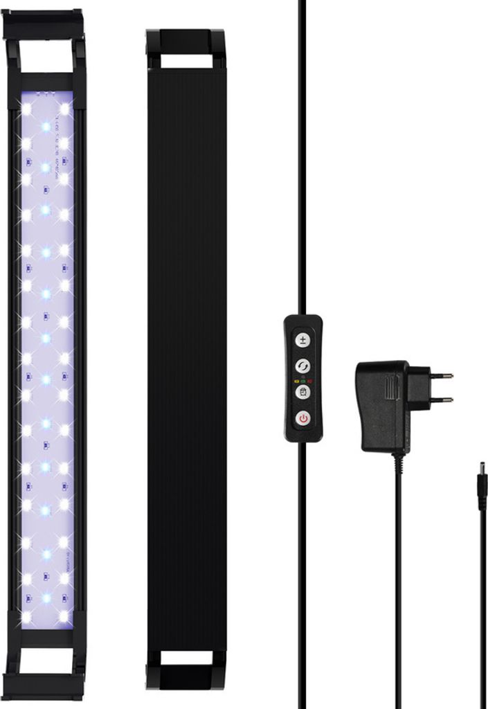 TolleTour 45-60cm LED Aquarium Beleuchtung Fisch Tank Lampe Vollspektrum Pflanzenlicht für Aquarienpflanzen Wachstum