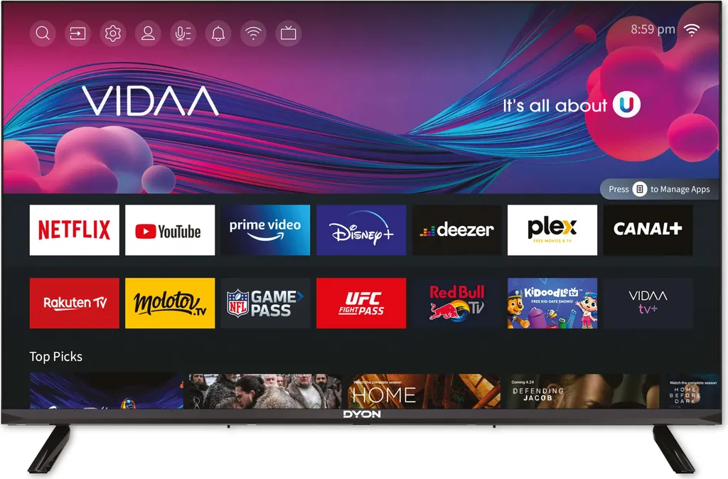 Dyon SMART 32 VX LED-TV 80 cm 32 Zoll  (A - G) DVB-T2, DVB-C, DVB-S2, HD ready - LCD-TV - 81,3 cm