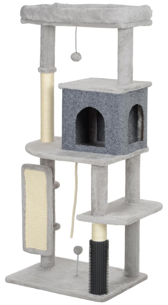 PawHut Kraboom 132 cm, kattenboom met kattenhol, geschikt Productafbeelding 
