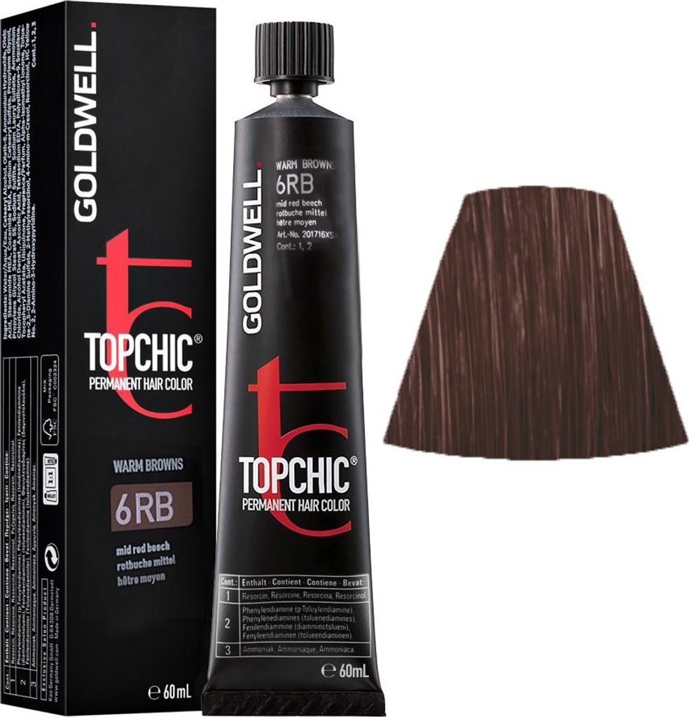 Goldwell Topchic Tube 6RB Red Beech Medium 60ml - colore Immagine del prodotto 