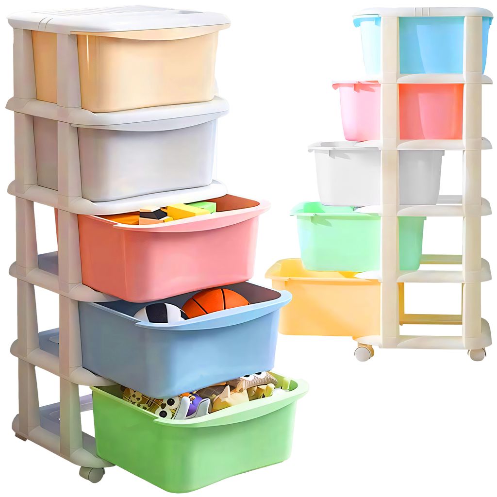Kinderregal mit Spielzeugaufbewahrung – Mehrfarbig, 5 Produktbild 12