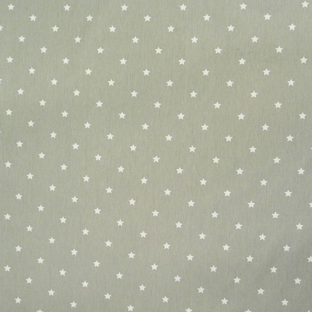 Baumwollstoff Meterware Twinkle Sterne grau weiß Gardinenstoff