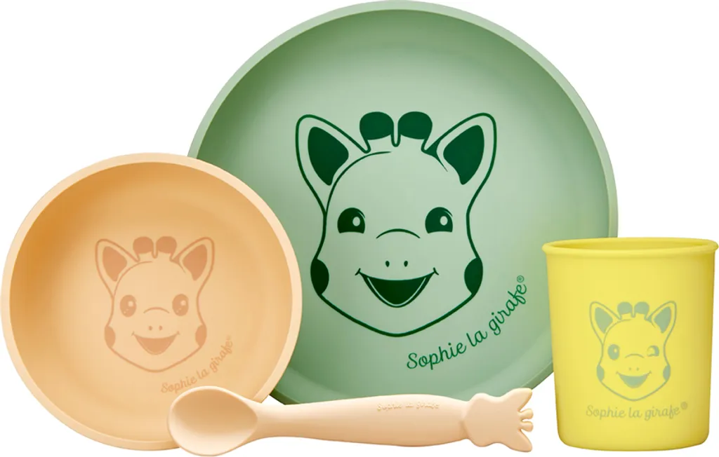 Sophie la girafe® Set repas silicone complet avec ventouse pour bébé