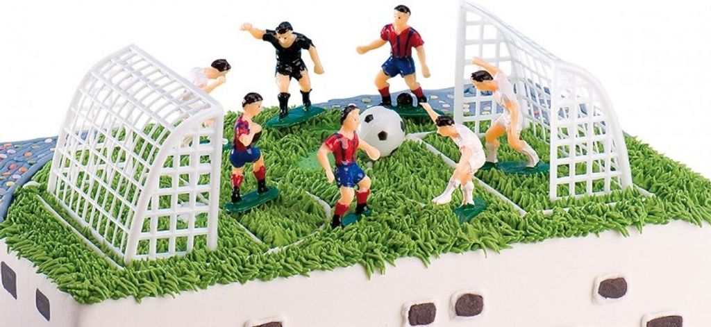 Set di decorazioni per torte con campo da calcio 7 pezzi. Immagine del prodotto 