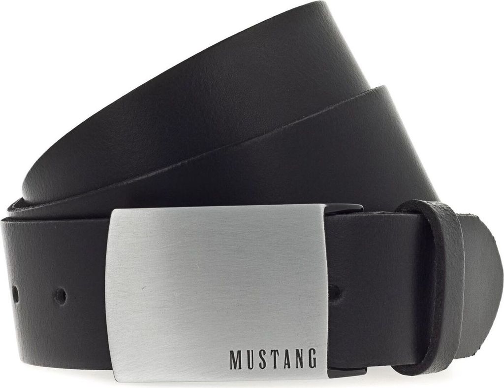 MUSTANG Leder Gürtel Classic Belt W85 Black schwarz