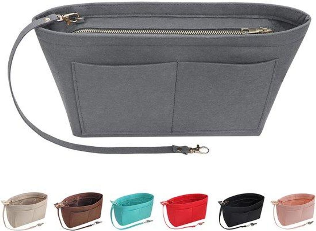 Soyizom Filz-Handtaschen-Organizer, Geldbörsen-Organizer, Filz-Einsatz, Taschen-Organizer, mehrere Fächer, Tragetasche, Taschen-Organizer für Da...